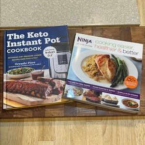 Ninja and Keto Instant Pot Cookbook Set - Blue and White